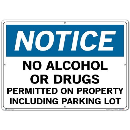 Vestil Aluminum Sign, 14-1/2" Height, 20-1/2" Width, Aluminum, Rectangle, English SI-N-07-E-AL-063